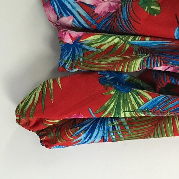 NWT Design Lab Floral Print Cold Shoulder Blouse - Picture 4 of 5